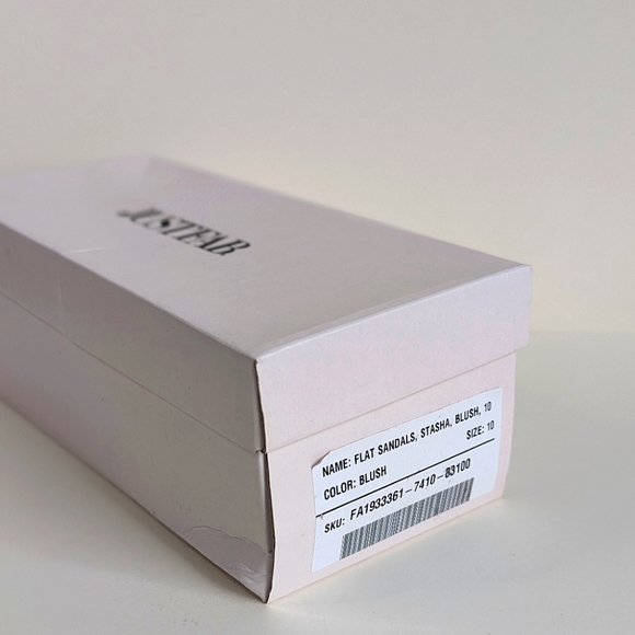 Flawed JustFab Stasha Bohemian Flat Thong Sandals Ankle Strap Pink Silver- sz 10 - Picture 12 of 13